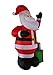 8 Ft Inflatable Portable Christmas Santa Claus Xmas Indoor Outdoor Lawn Yard Decoration Place Box Beside Foot