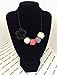 ANNA BARRI Designer, Chewable Black Flower Silicone Baby Teething Necklace for Moms / Nursing Necklace / Teething Relief and Gum Massage / Baby Shower Gift / Teether Toy / Teething Baby
