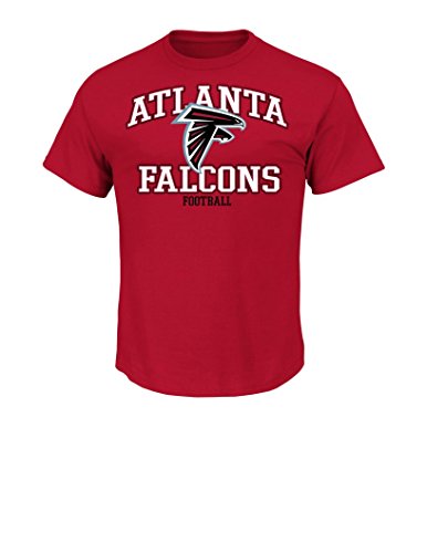 NFL Atlanta Falcons Men's Greatness Short Sleeve Basic Tee, Small, Cardinal