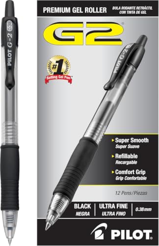 PILOT G2 .38mm Black Gel Pens