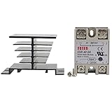 Sunnyglade Solid State Relay and Heat Sink SSR-40 DA 40A 3-32V DC/24-380V AC (SSR-40 DA)