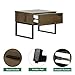WLIVE 1 Drawer Nightstand, Wood End Table Dresser with Steel Frame, Bedside Furniture & Side Table for Bedroom, Gray Oak