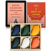Pixie Kegel Balls for Women - Kegel Exercise Product Weights - Doctor Recommended Pelvic Floor Exercises All in Easy to Read Ebook for Beginners and Advanced - 6 Bladder Control Tightening Devices