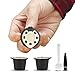 i Cafilas Reusable Capsules Refillable Coffee Capsule Filter Compatible With Nespresso coffee machines with Coffee Spoon brush (Gold)