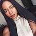 Oxeley Black Lace Front Wig Glueless Long Black Wig Straight Hair Replacement Synthetic Wigs for Black Women 22 Inch