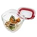Rubbermaid Easy Find Lids Glass Food Storage Container, 5.5 Cup, Racer Red