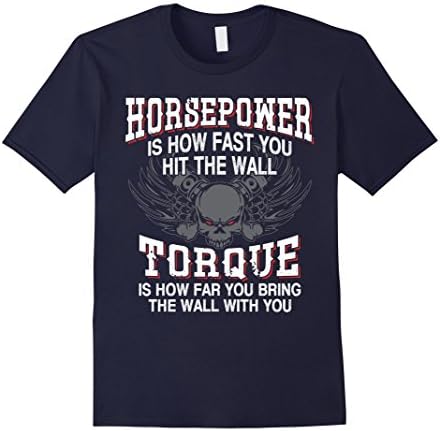 Mens Torque T shirt: Horsepower vs. Torque Difference shirt 2XL Navy