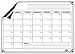 Flat Harmony Magnetic Whiteboard Calendar - 17x12 Monthly Dry Erase Board Planner for Refrigerators and Classrooms (3 Markers with Erasers Included)
