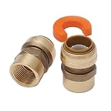 SharkBite 22441LFA Water Heater Installation Kit 3/4 Inch x 3/4 Inch FNPT, Push-to-Connect, PEX, Copper, CPVC