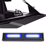 SpeedTech Lights Striker TIR 2 Head LED Strobe Deck Dash Windshield Mount Light Bar for Police, Security, and Emergency Vehicles Hazard Flashing Warning Lights with Cigarette Lighter Plug Blue/Blue