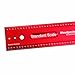 Woodpeckers Woodworking Rule, 12 Inch, L2R & Center Laser Engraved Scales, USA Made Precision Aluminum Woodworking Ruler with Beveled Edges