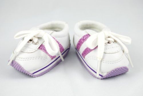 Unique Doll Clothing Lavender Sneakers Jogging Running Sports" Doll Shoes