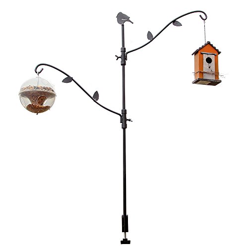 Home X Multi Hook Bird Feeder Pole Deck Kit With Two Import It All