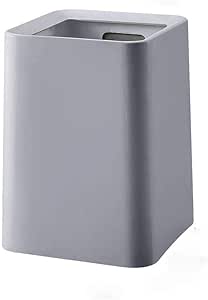 Bote De Basura,Cuadrado Plastico Sin Tapa Color Sólido Doble Capa