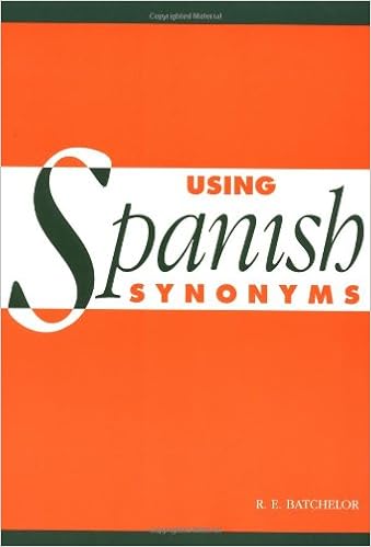 Amazon Com Using Spanish Synonyms Batchelor R E Books