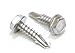 Bolt Dropper #8 x 1/2-Inch Stainless Steel TEK Screws - Pack of 100 Self Tapping Screws - Corrosion-Resistant External Hex Washer Head Screws for Wood, Metal, Wet Environments, and Outdoor Projects