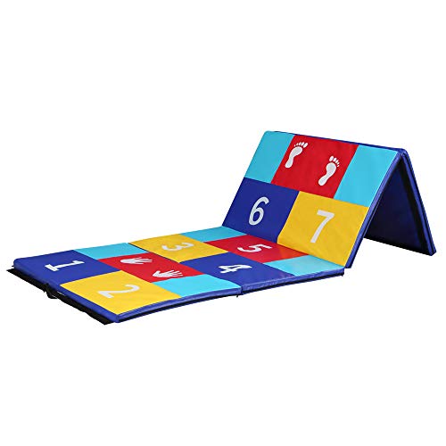 ZENOVA Folding Gymnastics Mat for Kids Large Tumbling Panel Gym Exercise Aerobics Mats Puzzle Play Mats for Kids - Thumbnail 2