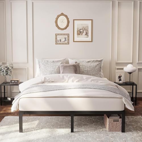 Estrutura De Cama De Metal, Não Precisa de Box Spring,Com Espaço De Armazenamen Cor Preto (FULL)