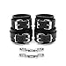 Atlas Wrist and Ankle Cuffs Combo Extremely Soft Handmade Leather (Black)thumb 1