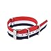 20mm Nylon Easily Interchangeable Replacement Watch Strap Bands (Red White Blue)