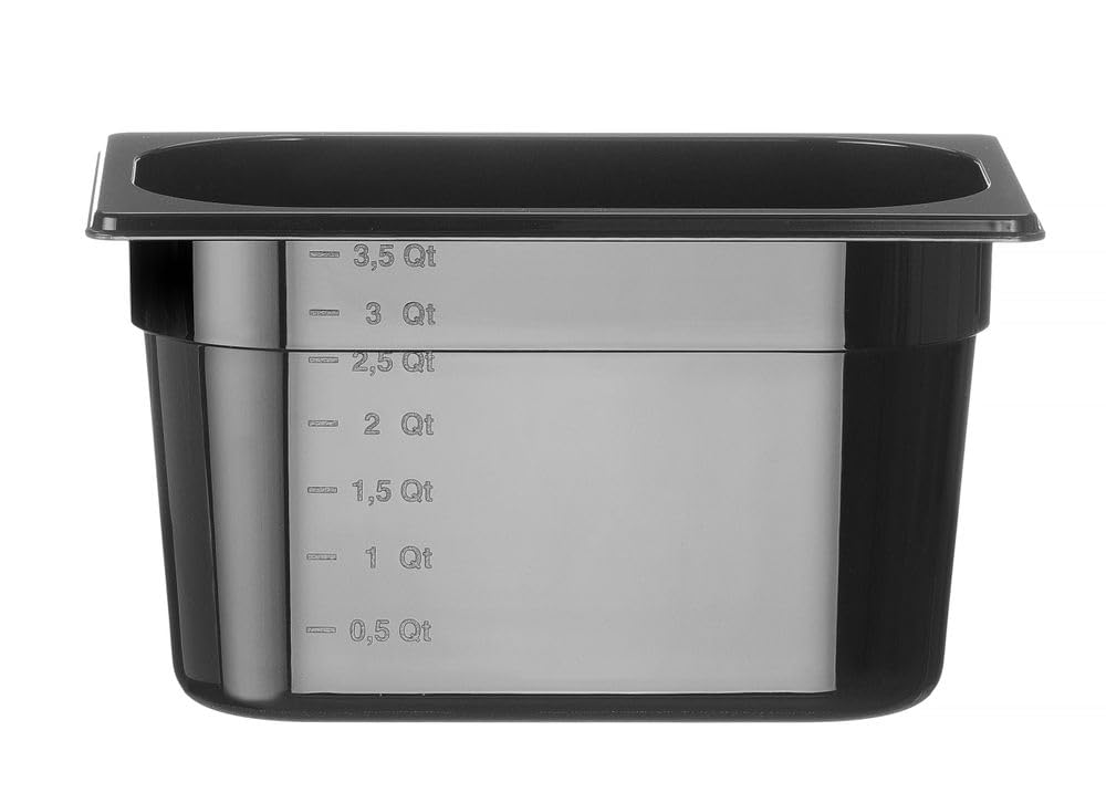 HENDI Gastronorm container 1/4, PC black, 265x162x(H)150 mm, 4 L