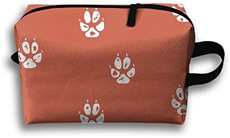 Unique Design Red Woodland Animal Receive Bag Hand Cosmetic Bag Makeup Bag Sewing Kit Medicine Bag 600D Plain Oxford Cloth Length 25.5 Width 12.5 Height 16cm.