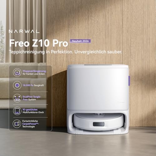 Freo Z10 Pro Saugroboter mit Wischfunktion 18.500Pa Teppichreinigung — Foto 2 von 8