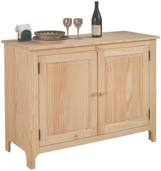 Solid Wood Sideboard - Unfinished