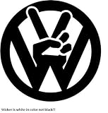 stickout_stickers VW VOLKSWAGEN PEACE SIGN VINYL STICKER DECAL GTI JETTA GOLF BEETLE #001