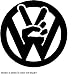 stickout_stickers VW VOLKSWAGEN PEACE SIGN VINYL STICKER DECAL GTI JETTA GOLF BEETLE #001