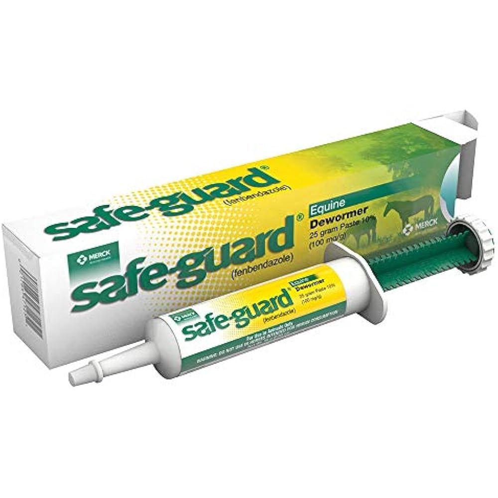 Merck Equestrian Sports Animal Safe Guard 25 Gram Paste Equine Dewormer