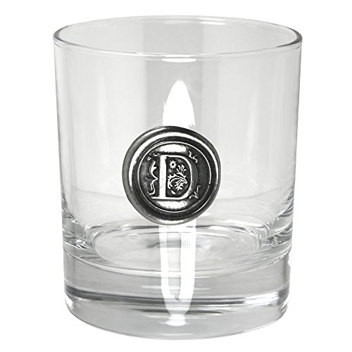 English Pewter Company 11oz Old Fashioned Whiskey Rocks Glass With Monogram Initial - Unique Gifts For Men - Personalized Gift With Your Choice of Initial (J) [MON110] - Thumbnail 4