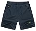 Singbring Men's Outdoor Active Quick Dry Hiking Shorts Zipper Pockets Large Gray326