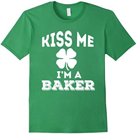 Men's Kiss Me I'm A Baker T-shirt 2XL Grass