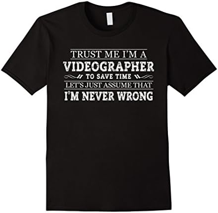 Mens Videographer Trust Shirt, Videography Equipment Time T-Shirt XL Black