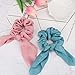 TOBATOBA 15Pcs Hair Scrunchies Satin Silk Elastic Hair Bands Hair Scarf Ponytail Holder Scrunchy Ties Vintage Accessories for Women,2 Style