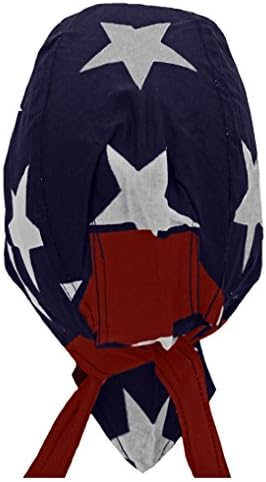 American Flag Headwrap Patriotic Doo Rag Red White and Blue
