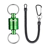 Piscifun Magnetic Release Holder with Coil Carabiner Clip Magnetic Net Release for Fly Fishing