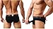Barsty Men's Thong G-string Elastic Smooth Bikini Airplane Sexy Underwear Black L