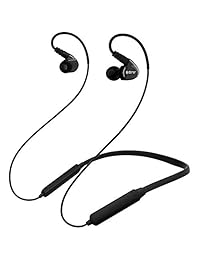 Adorer   Auriculares Bluetooth con correa para el cuello con micrófono y volumen, auriculares inalámbricos para correr o entrenar, para teléfonos móviles, tabletas y televisores