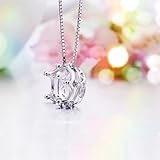 BatterElec(TM) New Women Jewelry Crown Pendant Hollow Charm Necklace Rhinestone