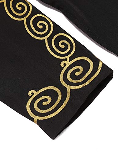 5 COOFANDY+African+Dashiki+Metallic+Mandarin