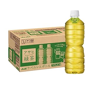 アサヒ飲料 「アサヒ 緑茶」 ラベルレスボトル 630ml×24本