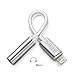 BENG Lightning to 3.5mm Audio Adapter, Not Compatible with IOS10.3/10.3.1 System, Lightning Adapter, Lightning to 3.5mm Female Headphone Jack Adapter Cable Converter for iPhone 7/7 Plus (Silver)