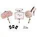 MyGift Decorative Pink Flirty Fun Design Metal Wall Mounted Storage Hooks for Hanging Coats/Keys - Set of 3