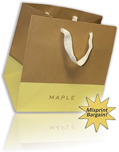 200 Pk Retail Merchandise Clothing Bags Cotton Handles Kraft Euro Tote, Manhattan Gift Bag Brown Kraft Boutique Shopping Bags with Handles, Brown Shopping Bags, 9.25" x 9.25" x 6.75", Wholesale Bulk