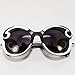 EF Oversized High Fashion Two Tone Sunglasses w/Baroque Swirl Arms (Light Brown)