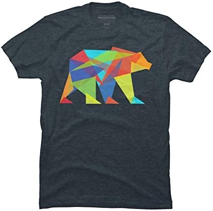 Fractal geometric bear Men's Graphic T Shirt - Christinafdsdasf Navy Heather Large