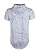 SCREENSHOTBRAND-732 Mens Hip Hop Longline Premium Tee - Pullover Hooded Fashion T-shirt w/Side Zipper Bull Print - White - Large