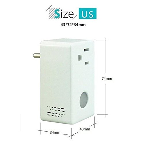 Broadlink SP3S Wi-Fi Smart Timer Plug With Energy Monitoring,Wireless Remote Control Socket with Night Light Energy Meter Home Automation
